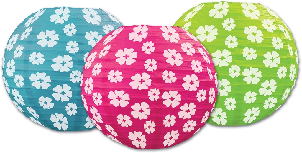 24cm Hibiscus Paper Lanterns