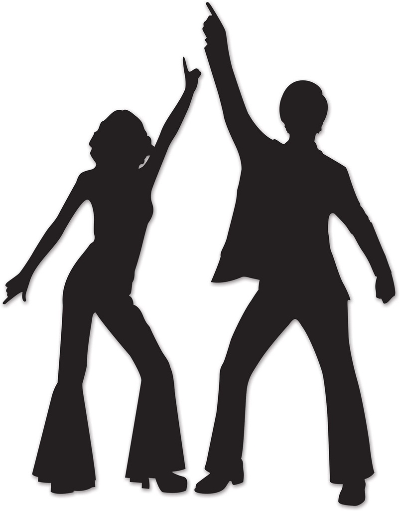 92cm x 83cm Disco Silhouettes