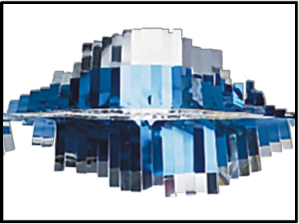 7.6m x 9.5cm Gleamin' Twirl Metallic Festooning - Blue/Silver