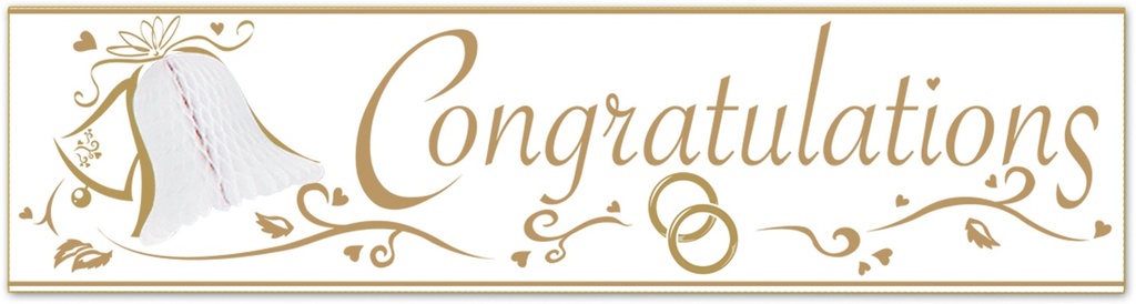 Congrats Sign w/ Bell