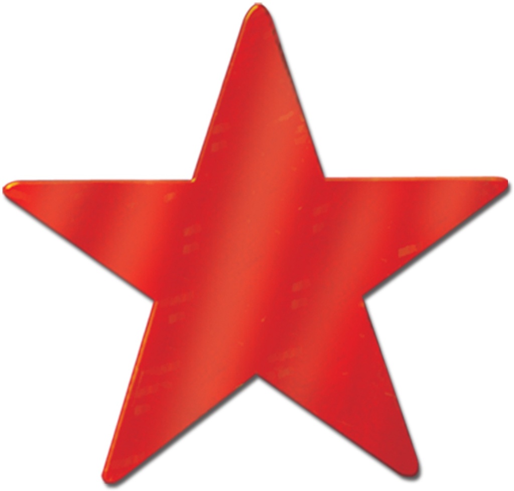 12.5cm Foil Star Cutout - Red