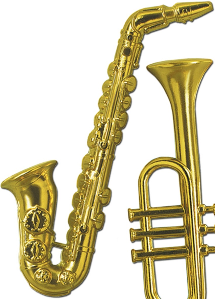 43cm-53cm Plastic Musical Instruments - Gold