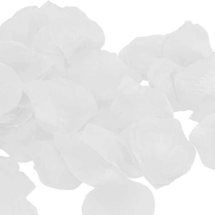 5.7cm Fabric Rose Petals - White