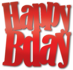 83cm Happy Birthday Whirls