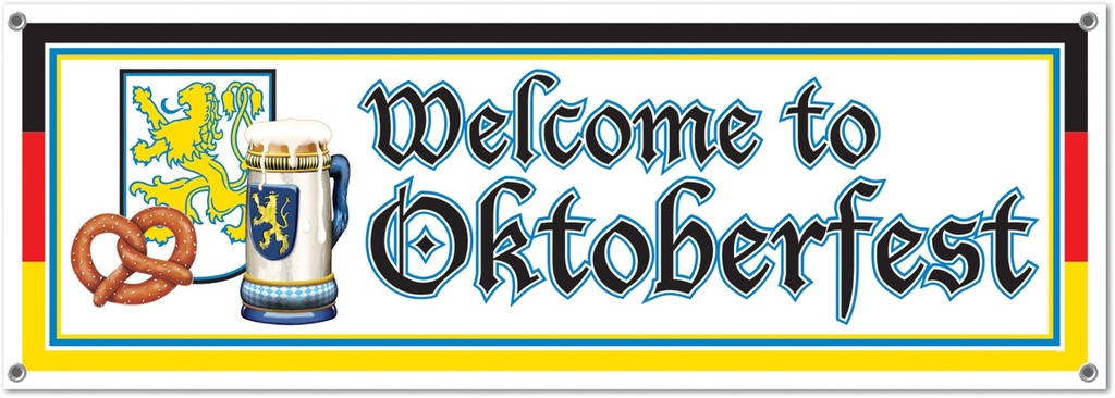 1.5m x 53cm Welcome To Oktoberfest Sign Banner
