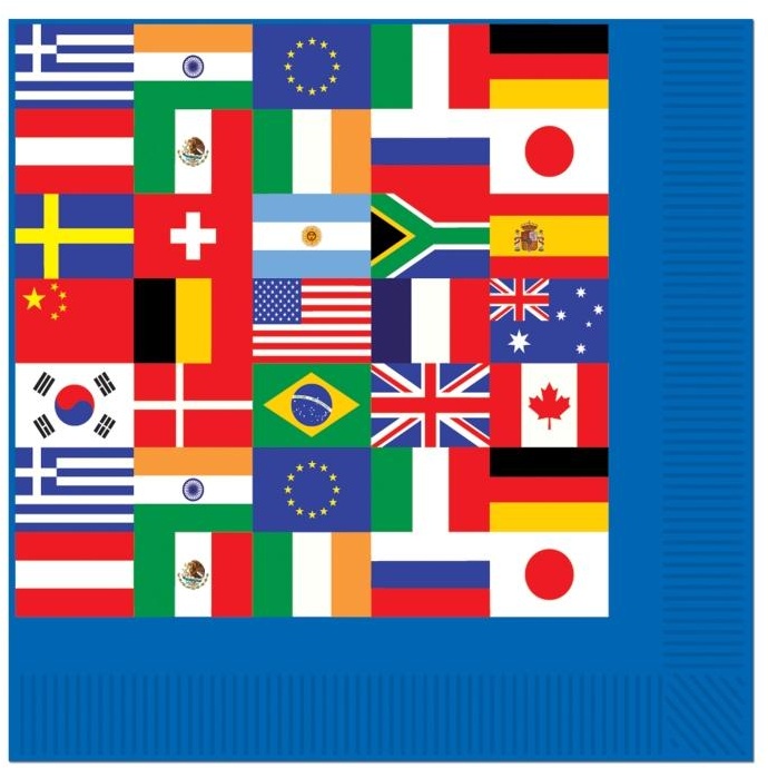 International Flag Luncheon Napkins