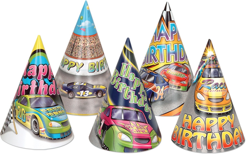 16.5cm Race Car Birthday Hats