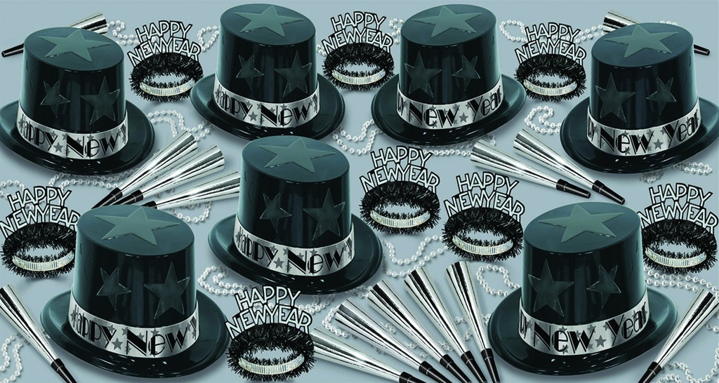 Silver New Year Star Assortment for 50