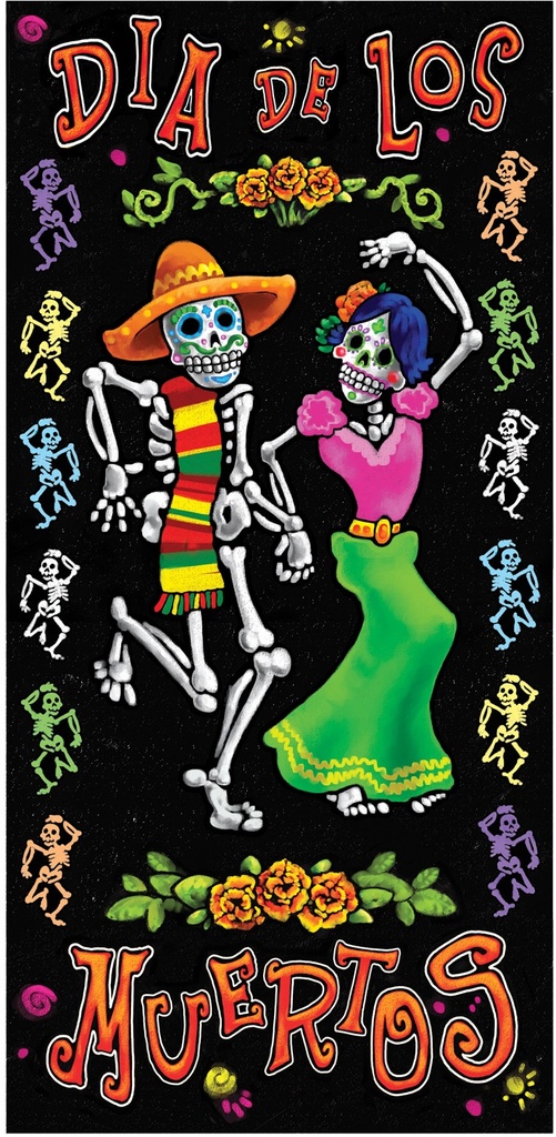 Day Of The Dead Door Cover, 1.5m