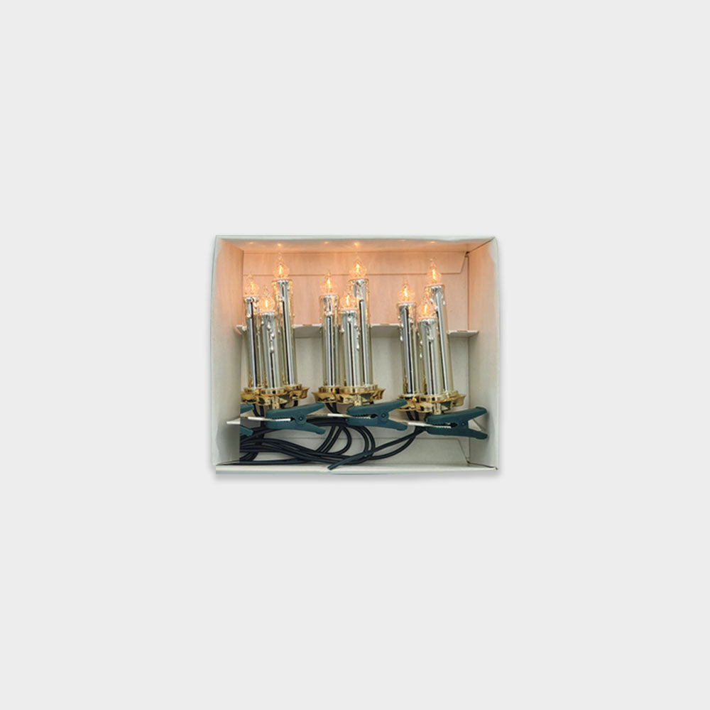 21-Bulb Candle Lights - Silver