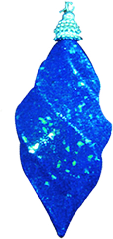 12.5cm Hanging Glass Twist Drop - Blue