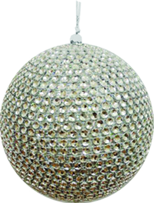10cm Studded ball - Silver