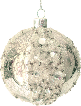 8cm Decorative ball - Silver