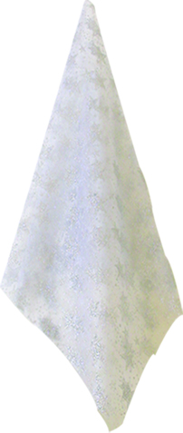 Ribbon #202, 48cm x 9.1m Fabric - Silver/White
