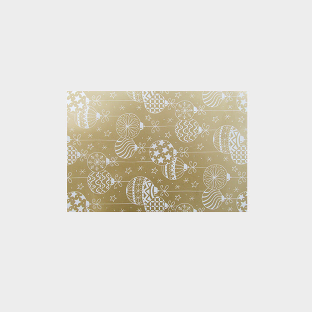 10m x 70cm Gift Wrap - Gold/White