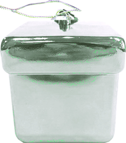 10cm Shiny Gift Box - Silver