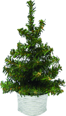 20cm Plain Mini-tree - Silver Basket