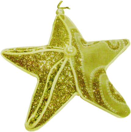 12.5 Fabric Star - Gold