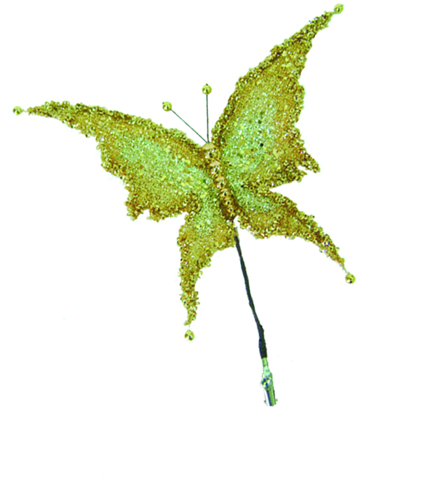 18cm Ornamental Butterfly - Gold