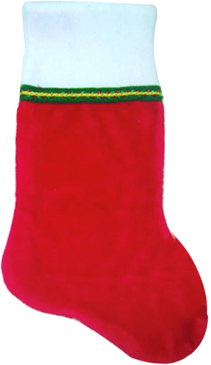 48cm Red Plush Stock W/Lofty Cuff,GR Trim