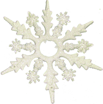 15cm Snowflake - White