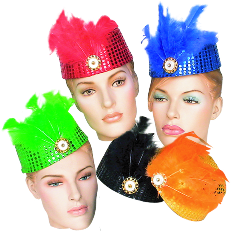 Ladies Sequin Hats - Black
