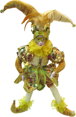 40cm Laughing Jester - Gold