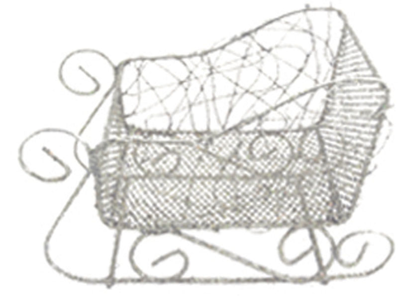 16cm Sleigh Centrepiece - Silver