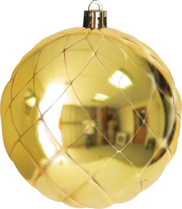12cm Shiny Pineapple Ball - Gold