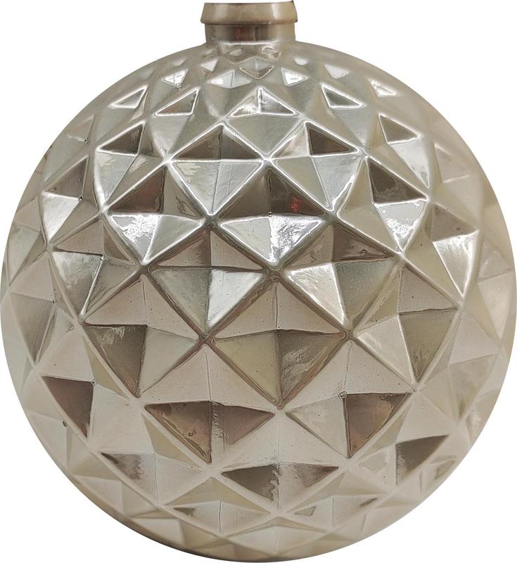 12cm Matte Diamond Ball - Champagne