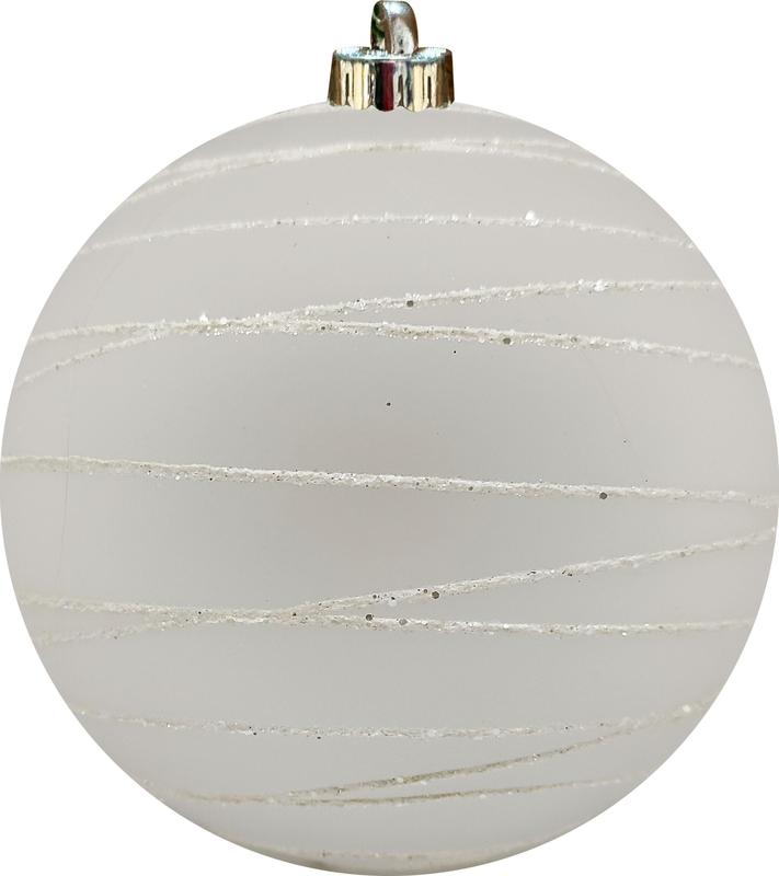 10cm Glittered Frosted Ball