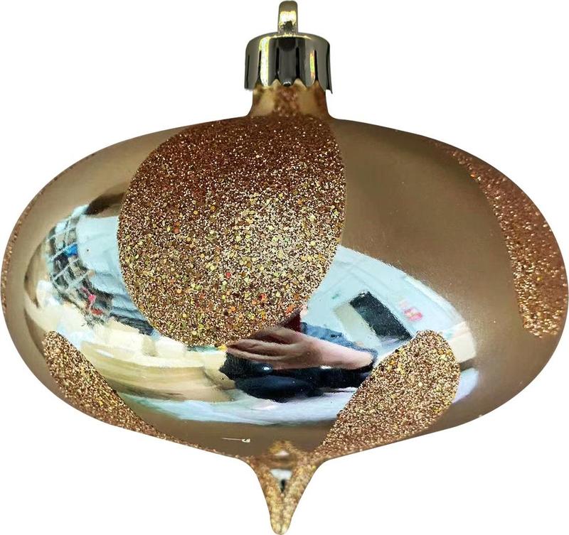 15cm Glittered Shiny Drop - Gold