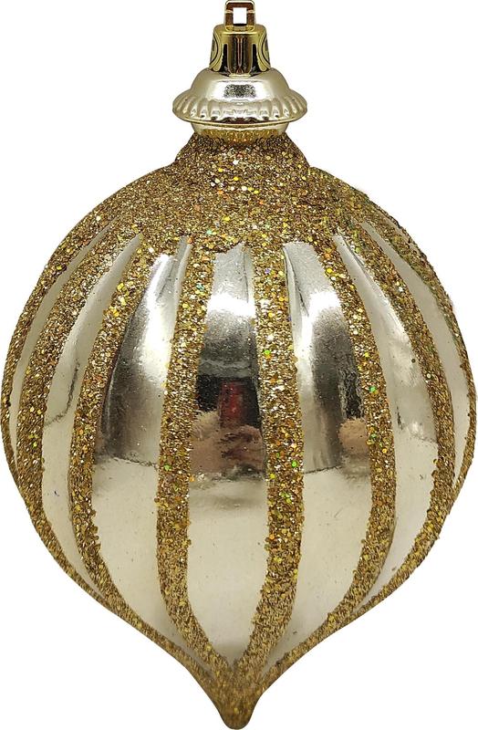 15cm Glittered Shiny Drop - Gold