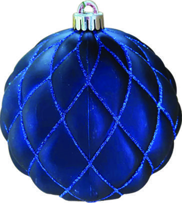 20cm Glittered Matte Ball - Blue