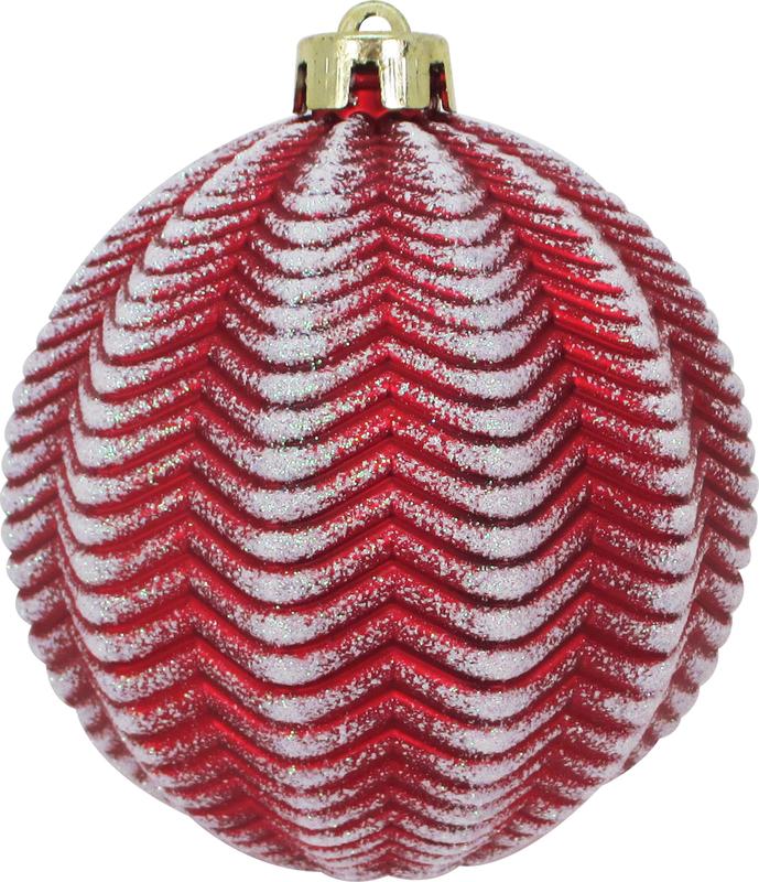 12cm Matte Ridged Ball- Red