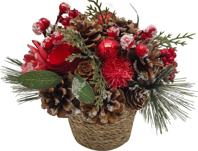 Wintry Pinecone Centerpiece, 19cm