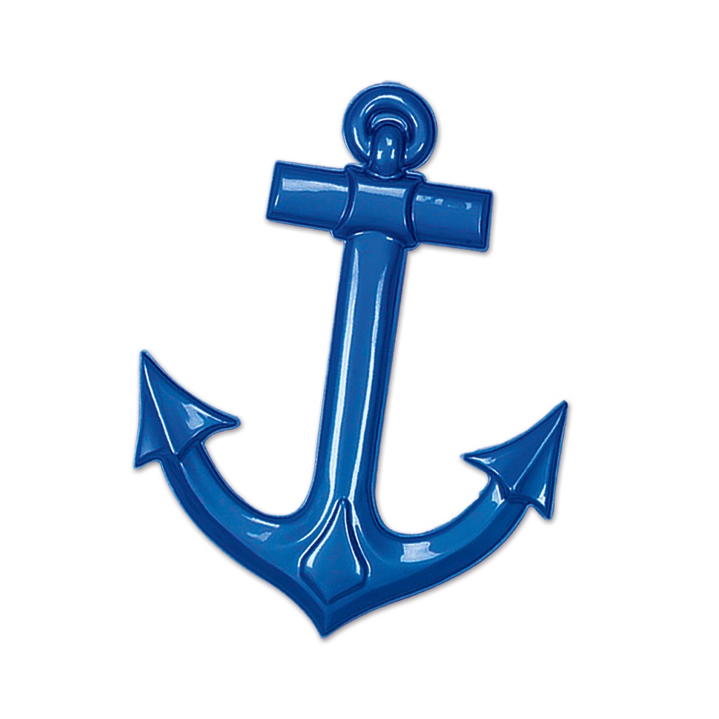 63cm Plastic Ship Anchors, Blue