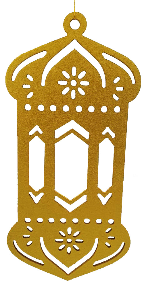 35cm Hanging Lantern - Gold