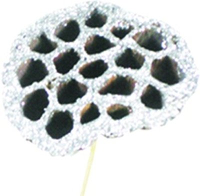 9cm Lotus Pod with 15cm Stem - Silver