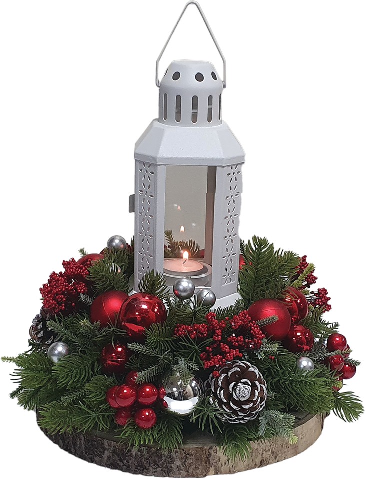 Decorated Lantern Centerpiece, 33cm