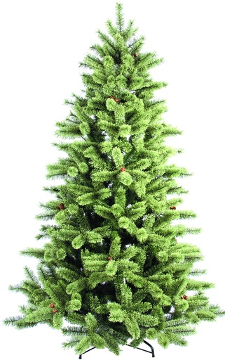 [HYGDCG1001C-07] 7' (2.1m) Flowered Needle Tree w/ Pine Cones, 130cm bottom diameter, 920 Tips