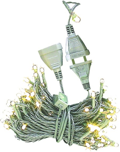 [EV002] 10m Fairy Lights, 100 LED Lights - Warm White, Green Cable, Non-flickering