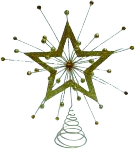 [SL203] 48cm Bejeweled Star Burst Topper - Gold