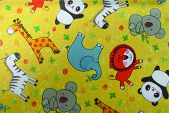 [LI029] 10m x 70cm Printed Gift Wrap - Yellow/Multicolor