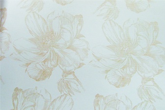 [LI037] 10m x 70cm Printed Gift Wrap - Gold/Beige