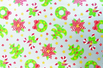 [LI043] 10m x 70cm Printed Gift Wrap - Silver/Multicolor
