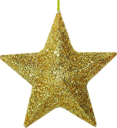[OM029] 51cm 3D Sisal Star - Gold