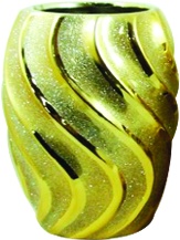 [RC021] 10.5cm x 10cm Wavy Pot - Gold