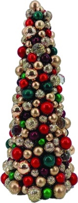 [SA059] 35cm Bauble Cone - Multicolour