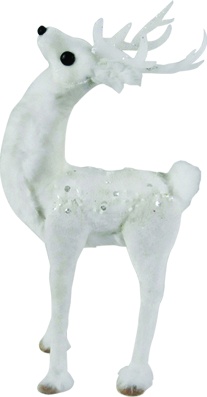 [SA049] 30cm Deer Facing Up - Snowy